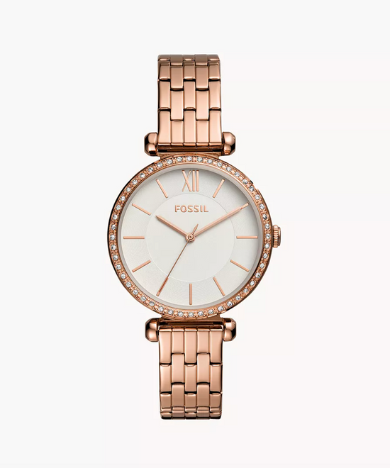 Fossil Women Tillie Three-Hand Rose Gold-Tone Stainless Steel Watch Bq3497 (Pre-Order)