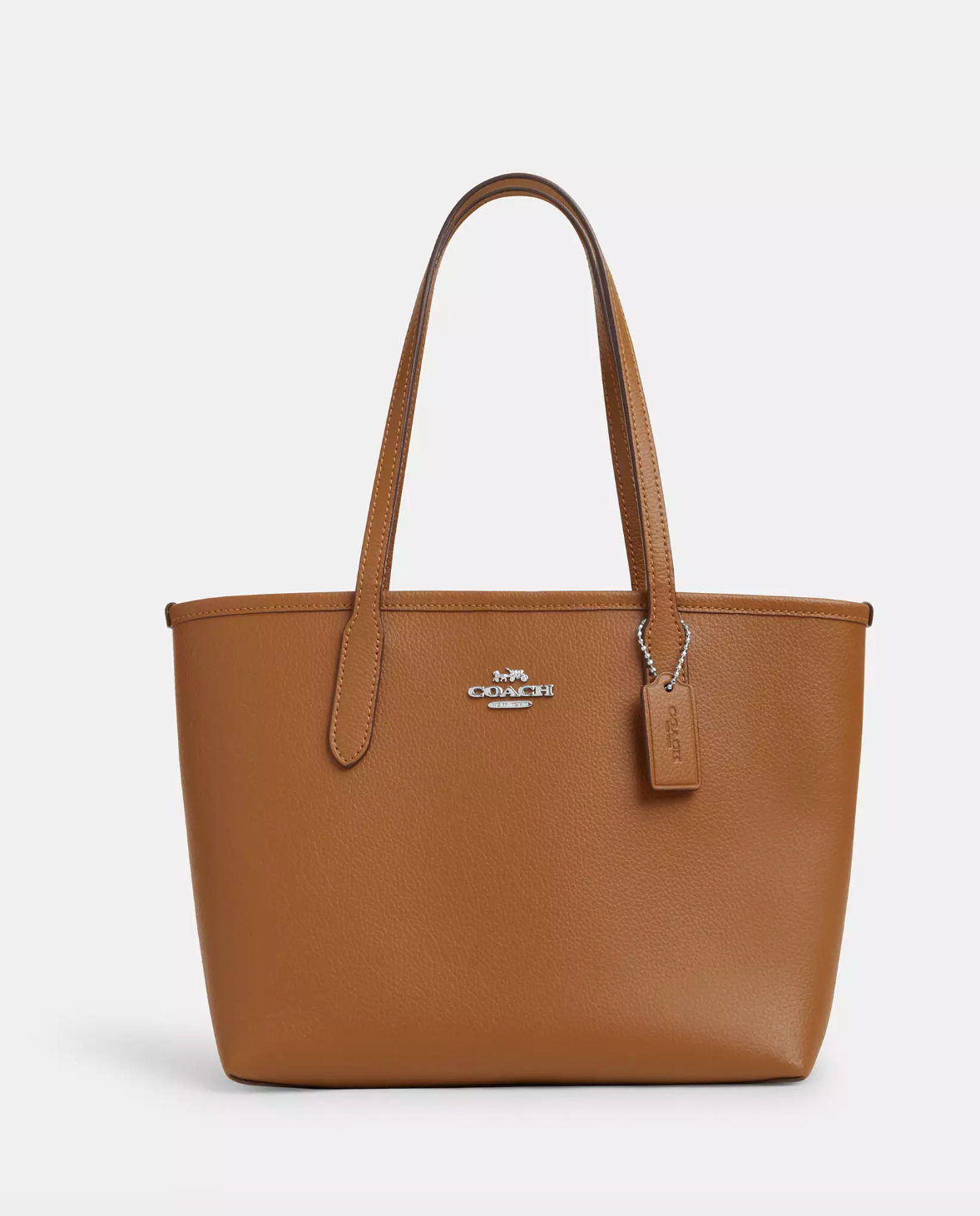 Coach Small City Tote In Light Saddle (Pre-Order)