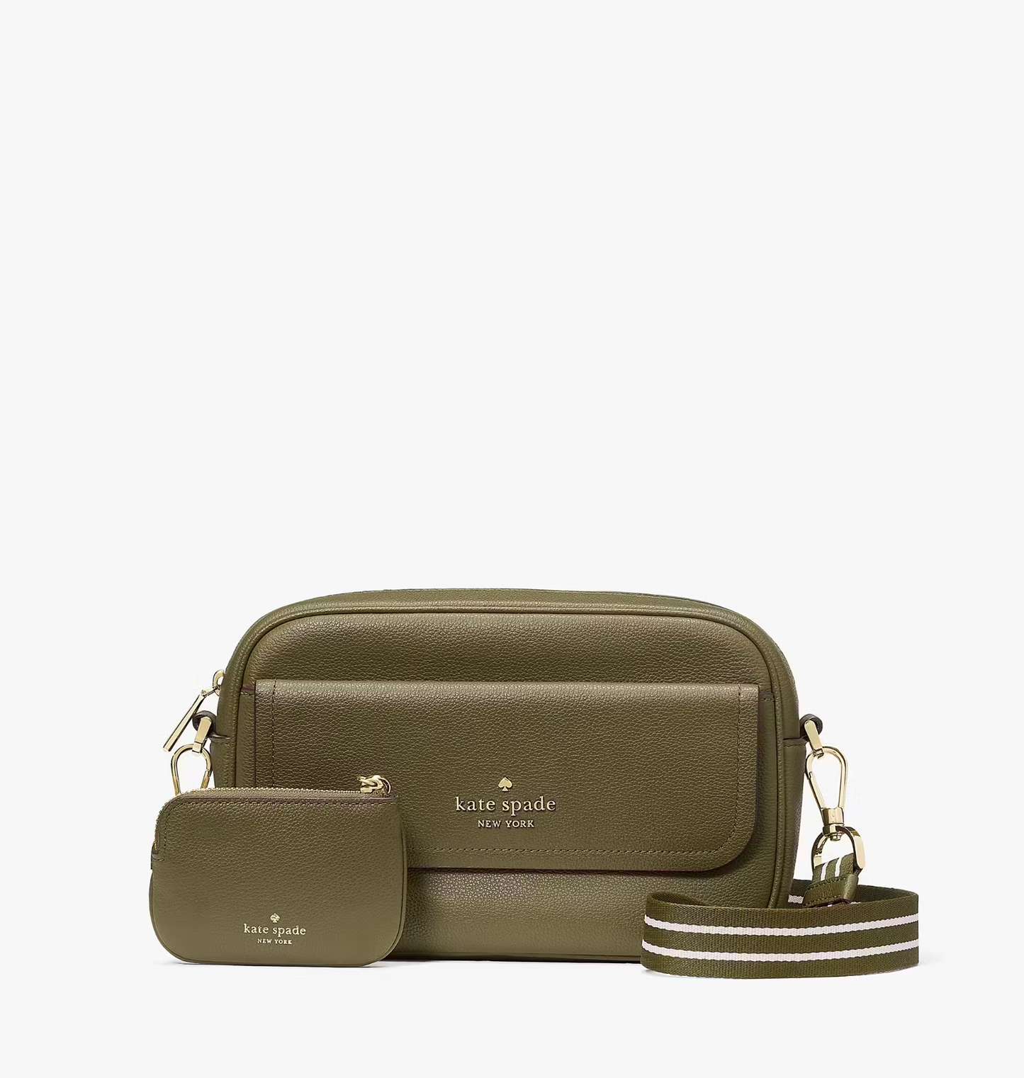 Kate Spade Rosie Pebbled Leather Flap Camera Bag In Seaweed