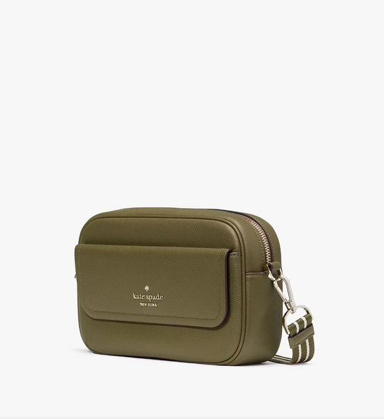 Kate Spade Rosie Pebbled Leather Flap Camera Bag In Seaweed