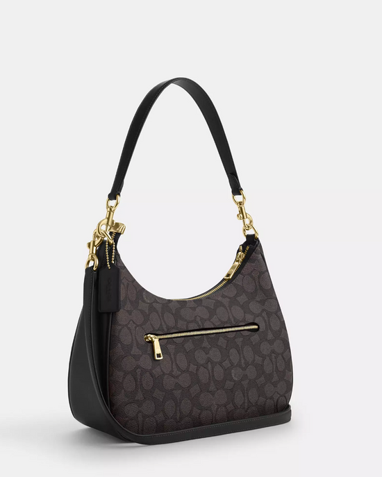 Coach Teri Hobo In Signature Brown Black (Pre-Order)