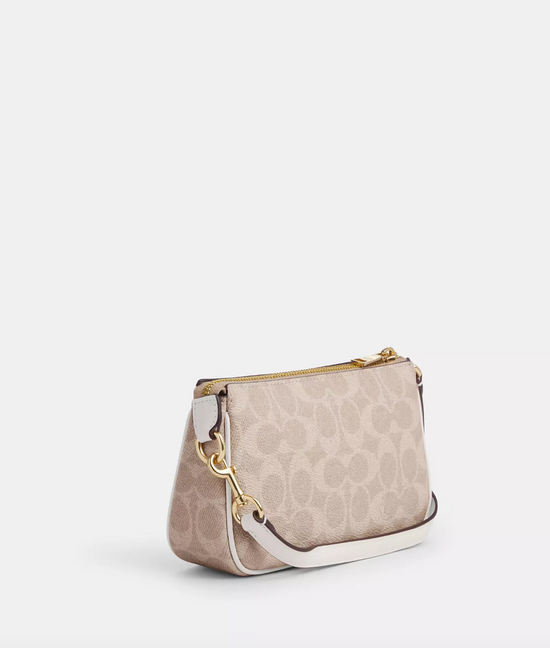 Coach Nolita 19 Wristlet Signature Gold Sand Chalk (Pre-Order)