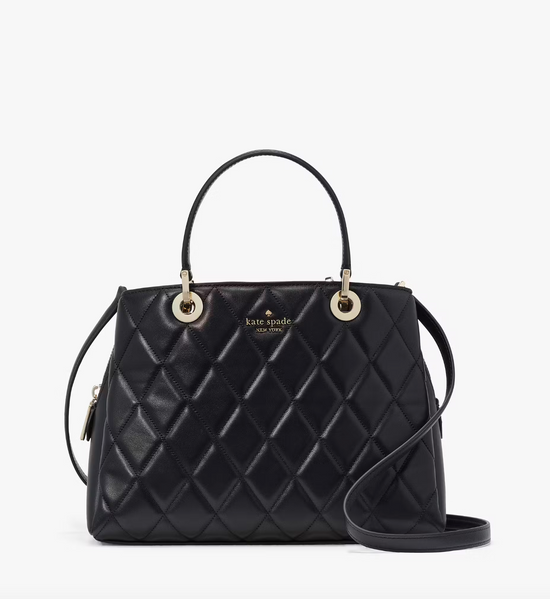 Kate Spade Carey Quilted Sullivan Satchel In Black (Pre-Order)