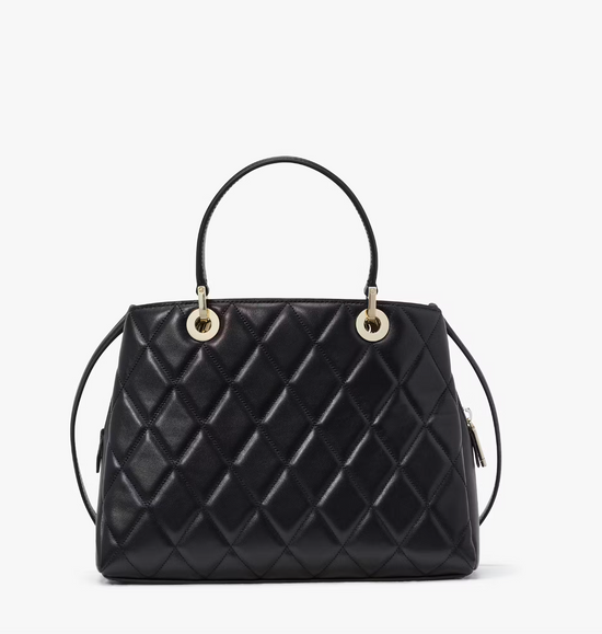 Kate Spade Carey Quilted Sullivan Satchel In Black (Pre-Order)