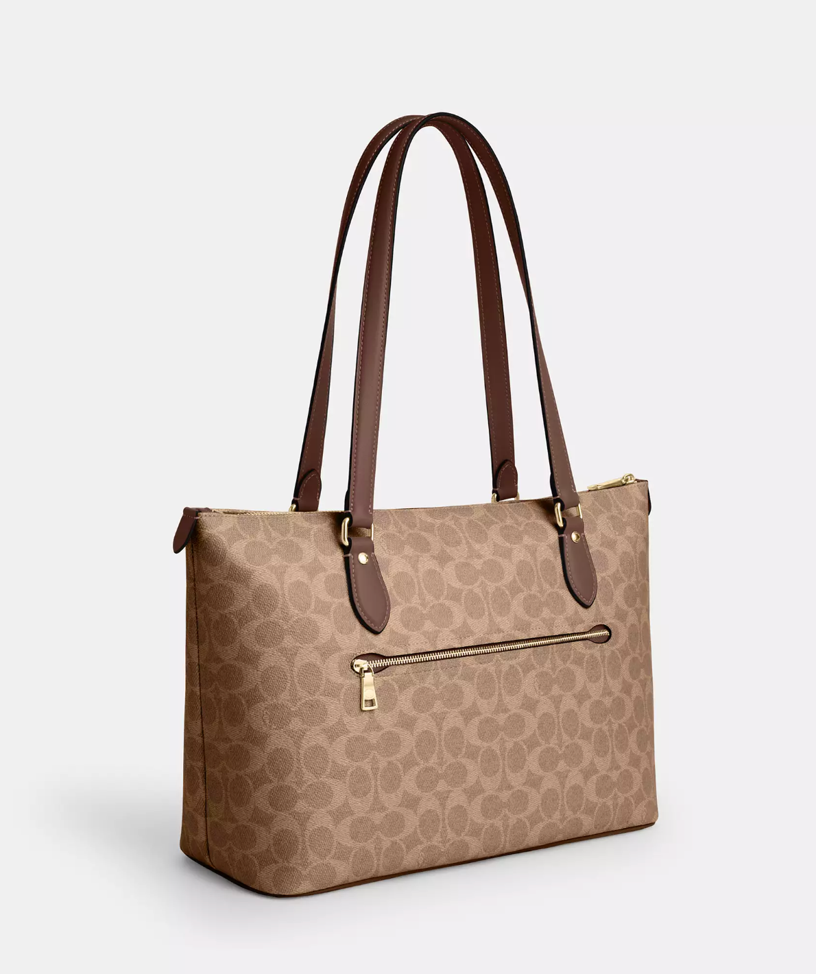 Coach Gallery Tote In Signature Gold Tan Brown (Pre-Order)