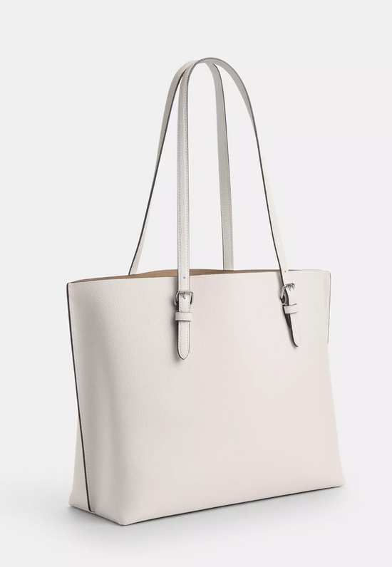 Coach Mollie Tote In Chalk Light Saddle (Pre-Order)