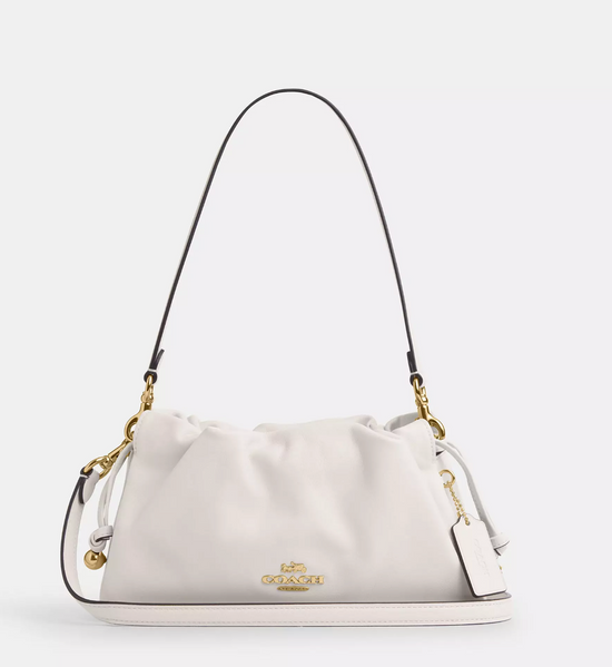 Coach Faye Shoulder Bag With Ruching In Gold Chalk (Pre-Order)