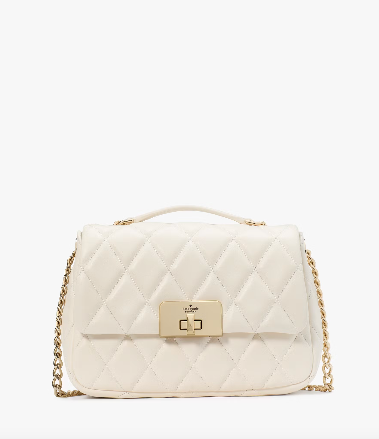 Kate Spade Carey Small Flap Shoulder Bag In Meringue (Pre-Order)