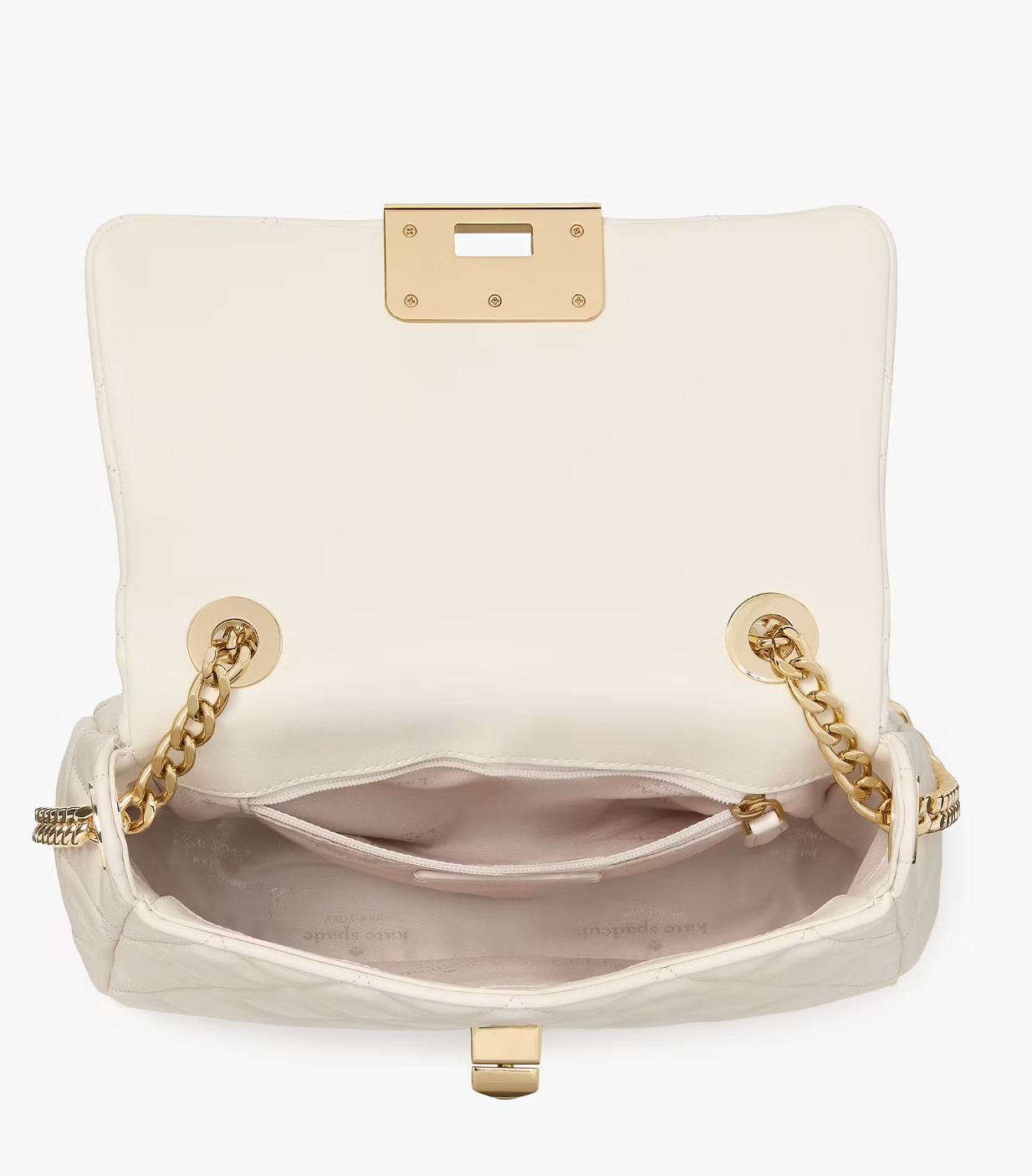 Kate Spade Carey Small Flap Shoulder Bag In Meringue (Pre-Order)