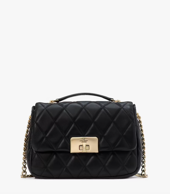 Kate Spade Carey Small Flap Shoulder Bag In Black (Pre-Order)