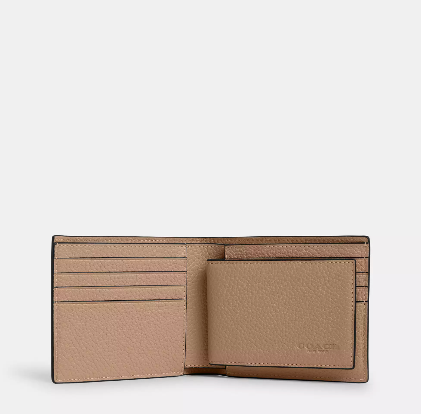 Coach Men 3-In-1 Wallet In Leather Taupe (Pre-Order)