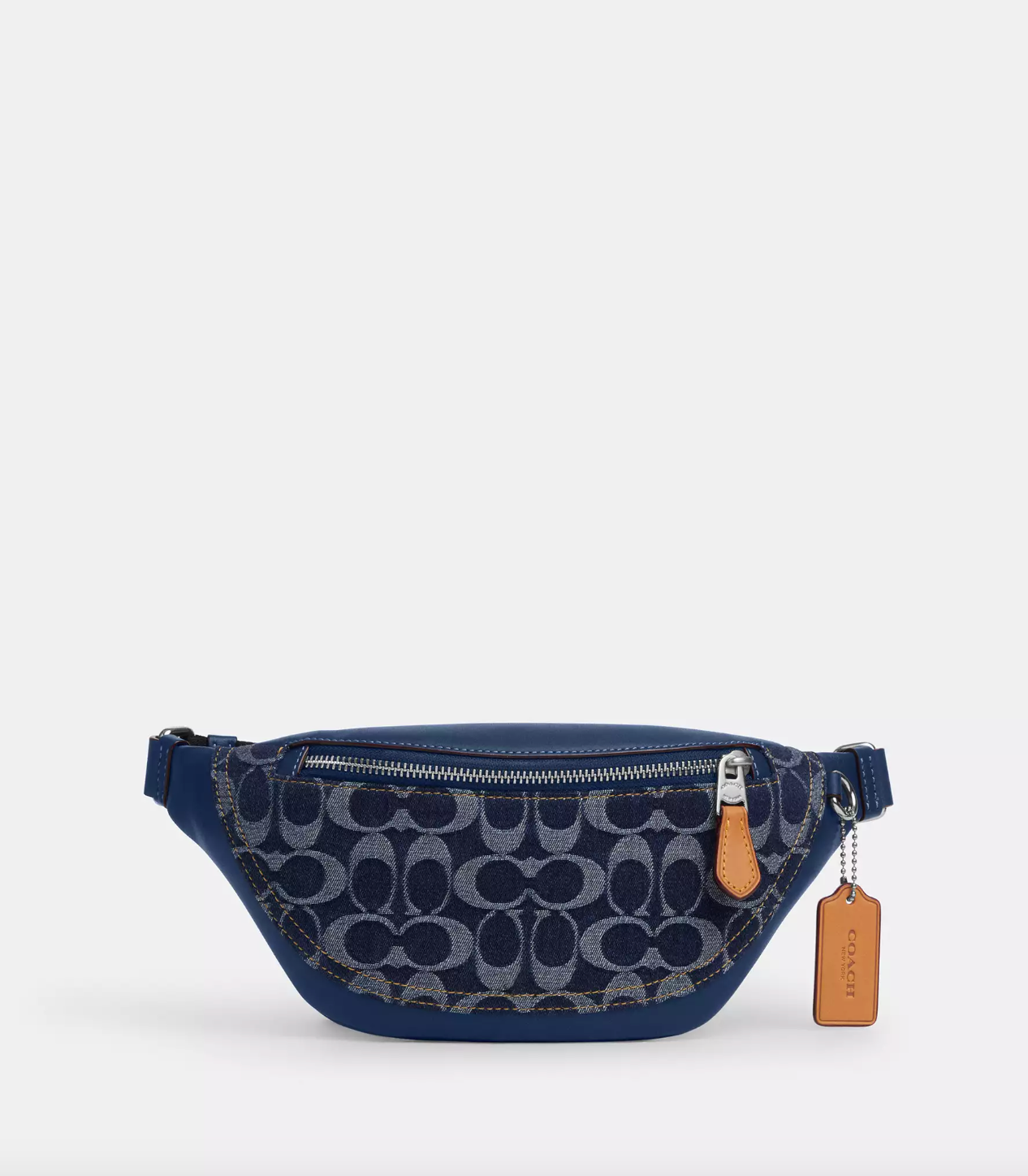 Coach Mini Warren Men Belt Bag In Signature Denim Deep Blue (Pre-Order)