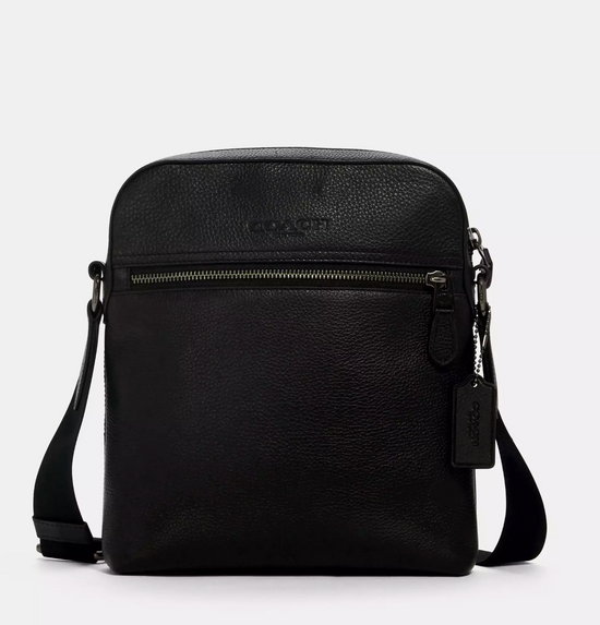 Coach Men Houston Flight Bag Leather Black (Pre-Order)