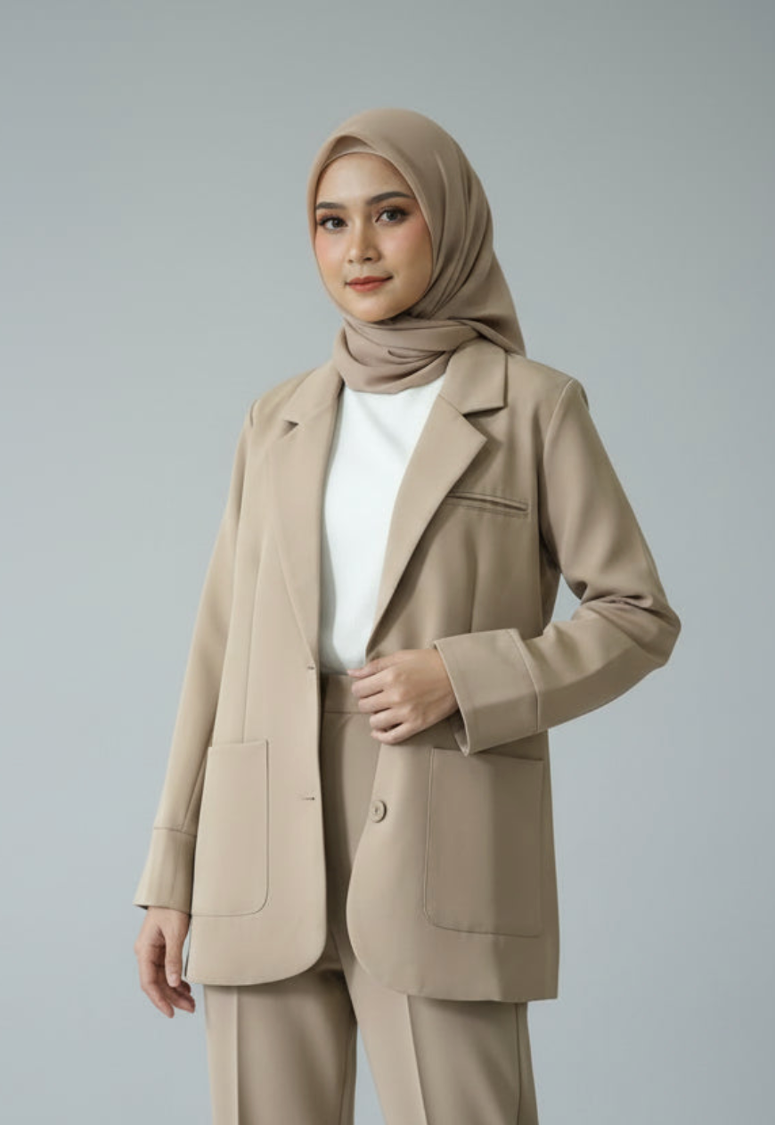 Raffida Janet Blazer In Khaki