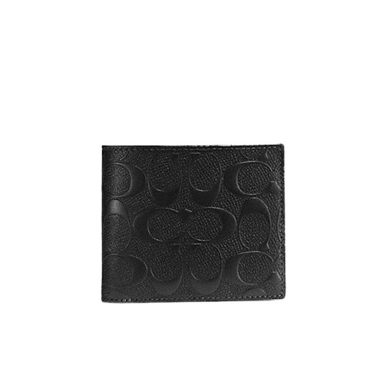 Load image into Gallery viewer, Coach Men 3-In-1 Wallet In Embossed Black
