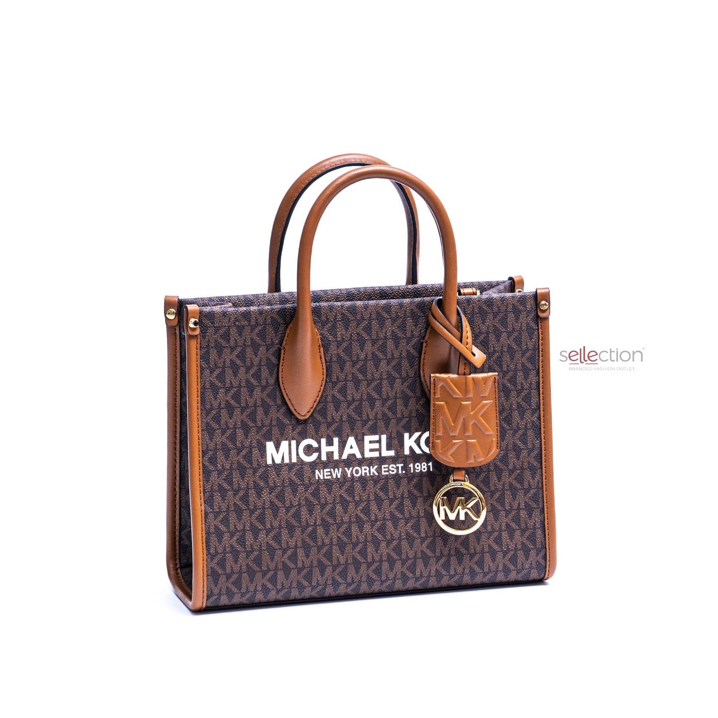 Michael Kors Mirella Small Tote In Monogram Brown (Pre-Order