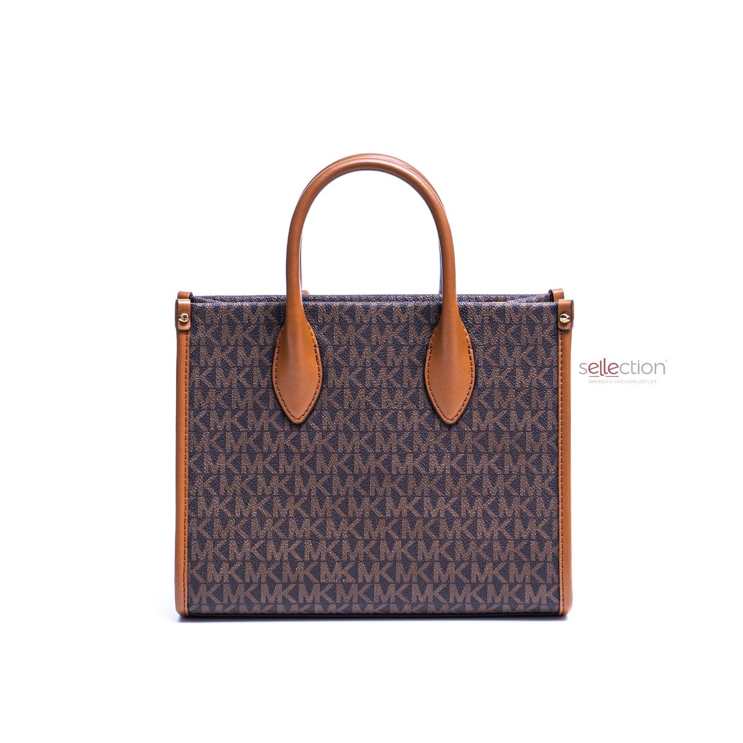 Michael Kors Mirella Small Tote In Monogram Brown