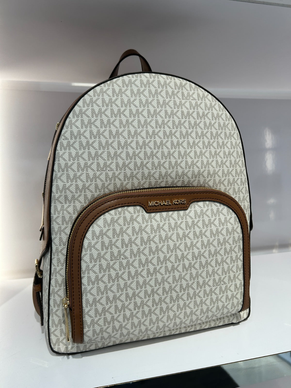 Michael Kors Jaycee Backpack Large In Monogram Vanilla (Pre-Order)