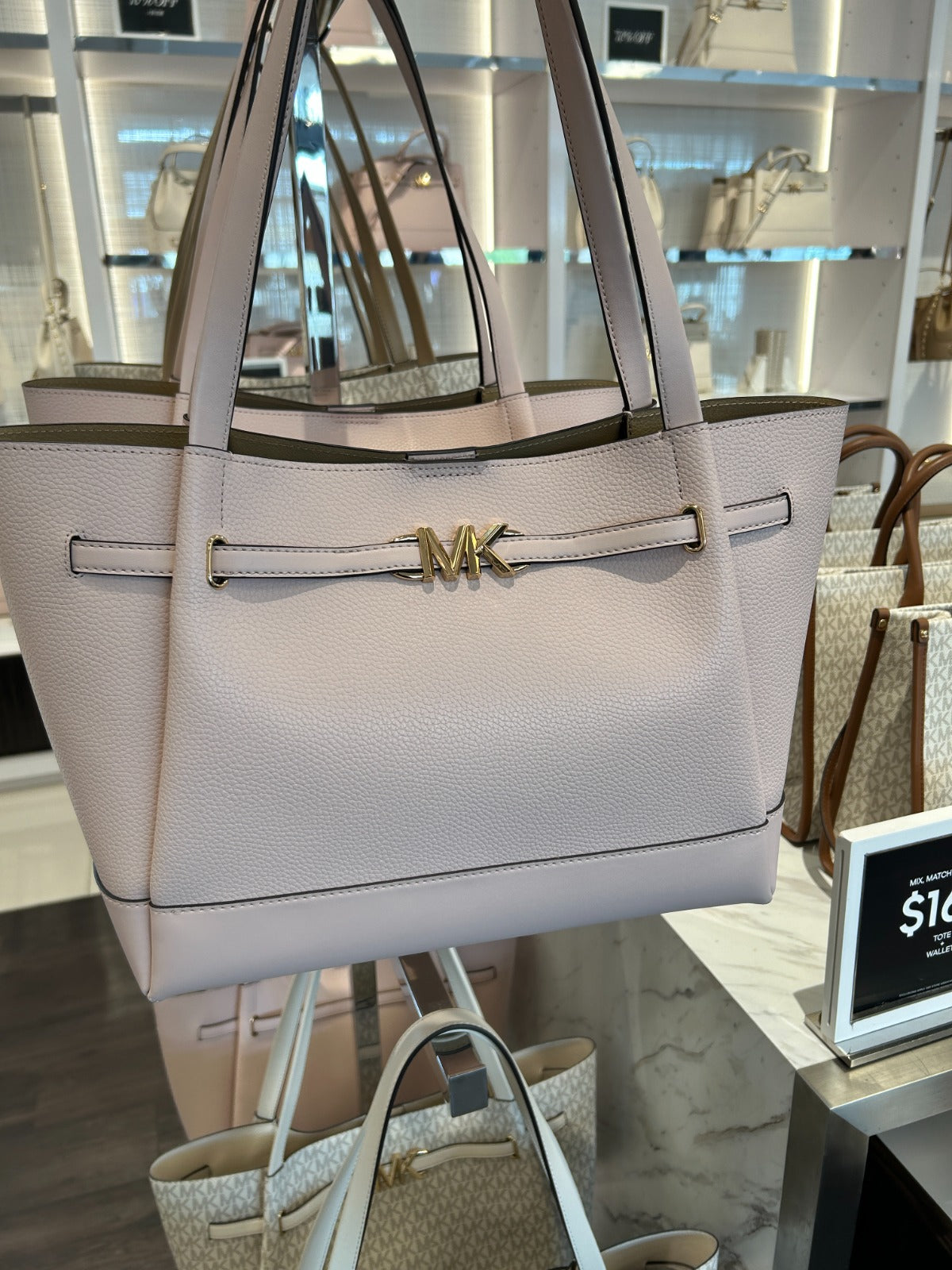 Load image into Gallery viewer, Michael Kors New Reed Large Belted Tote In Powder Blush (Pre-Order)
