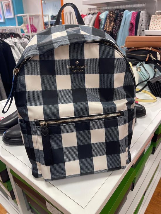 Kate Spade Chelsea Large Backpack Gingham Print In Black (PreOrder) SELLECTION