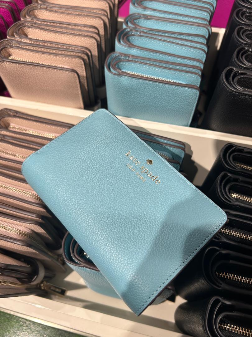 Kate Spade Elsie Medium Compact Bifold Wallet In Smokey Blue (Pre-Order)