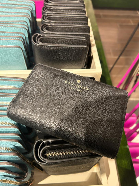 Kate Spade Elsie Medium Compact Bifold Wallet In Black (Pre-Order)
