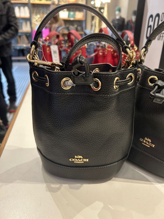 Coach Dempsey Drawstring Bucket Bag 15 In Black (PreOrder) SELLECTION