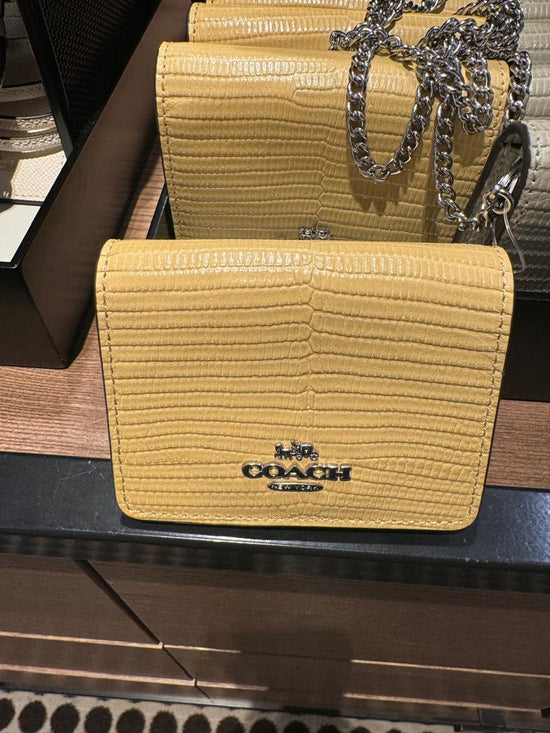 Coach Mini Wallet On A Chain In Hay (Pre-Order)