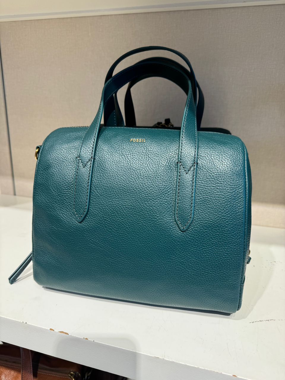 Fossil Sydney Satchel In Deep Jade (Pre-order)