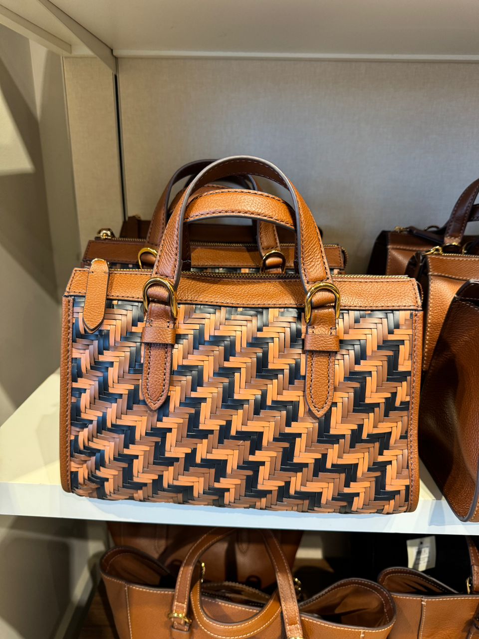 Fossil Tessa Satchel In Fall Multi (Pre-Order)