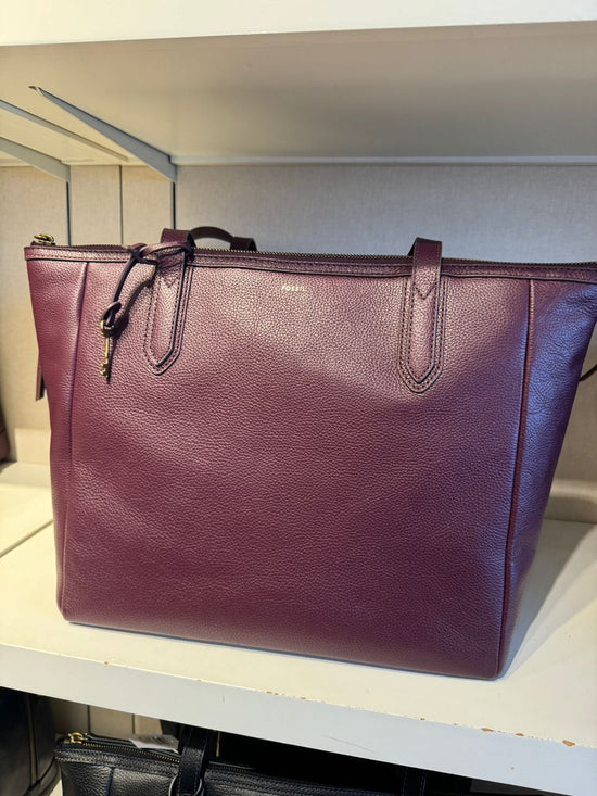 Fossil Sydney Large Tote In Raisin (Pre-Order)