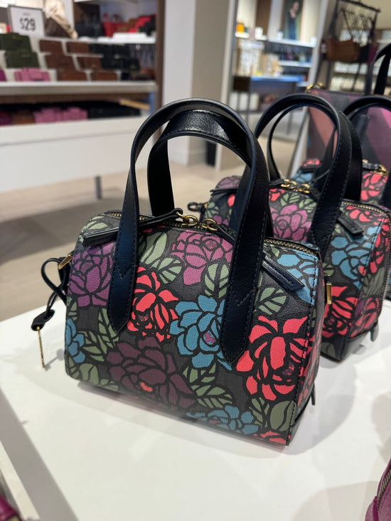 Fossil Sydney Mini Satchel In Dark Floral (Pre-Order)