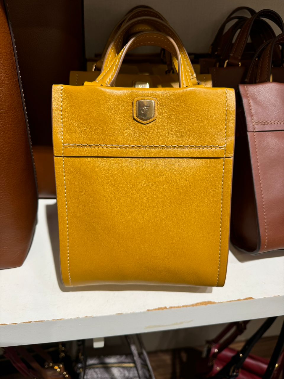 RETAIL COLLECTION - Fossil Gemma Leather Mini Tote In Ochre (Pre-Order)