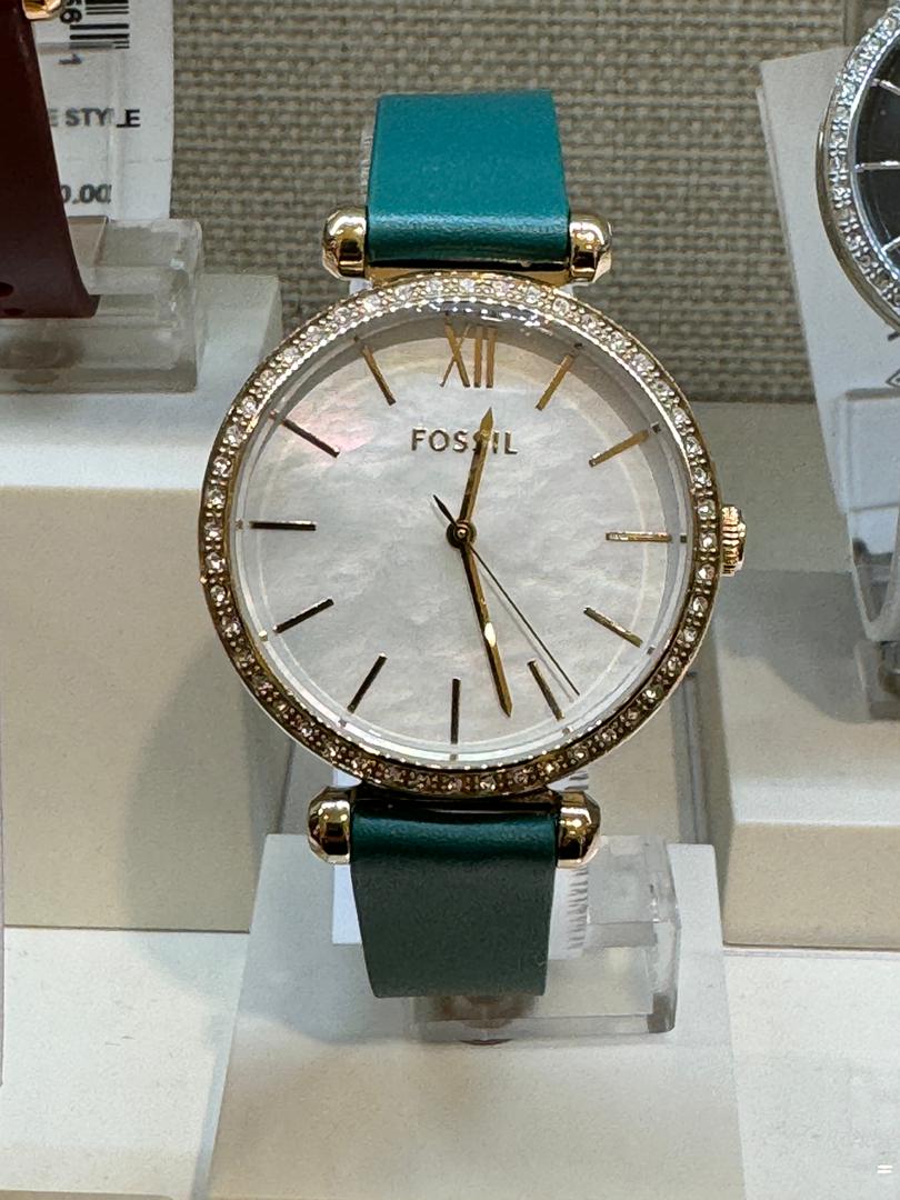 Fossil Women Tillie Three-Hand Jade Leather Watch Bq3991 (Pre-Order)