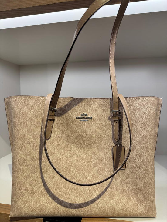 Coach Mollie Tote In Signature Silver Sand Taupe (Pre-Order)