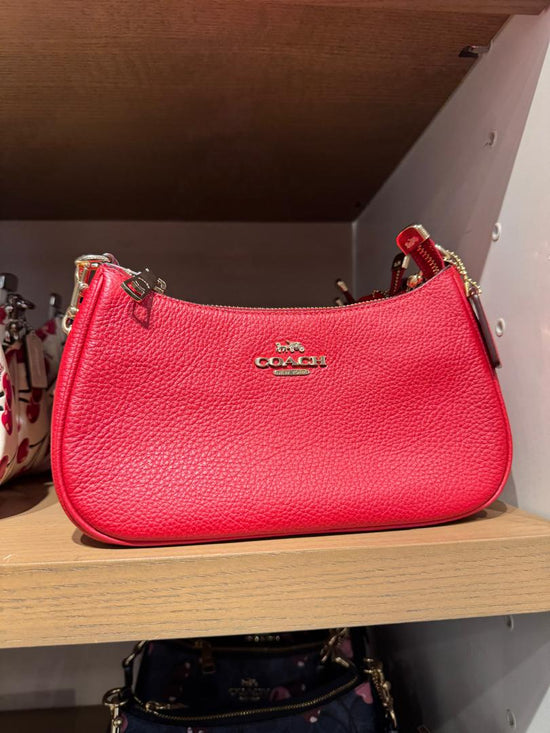 Coach Teri Mini Crossbody Bag In pebbled leather Bold Red (Pre-Order)