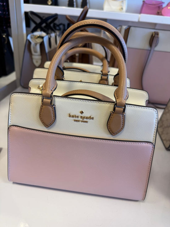 Kate Spade Madison Colorblock Saffiano Leather Small Satchel In Rose Smoke Multi (Pre-Order)