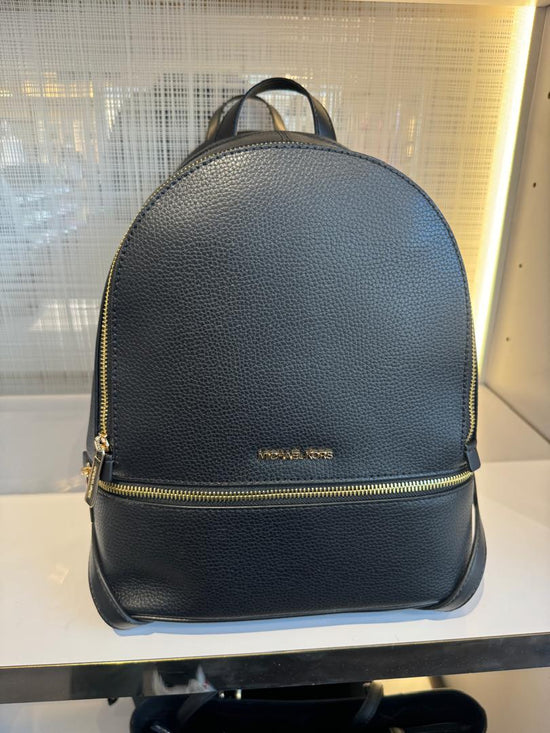 Michael Kors Rhea Medium Pebbled Leather Backpack In Black (Pre-Order)