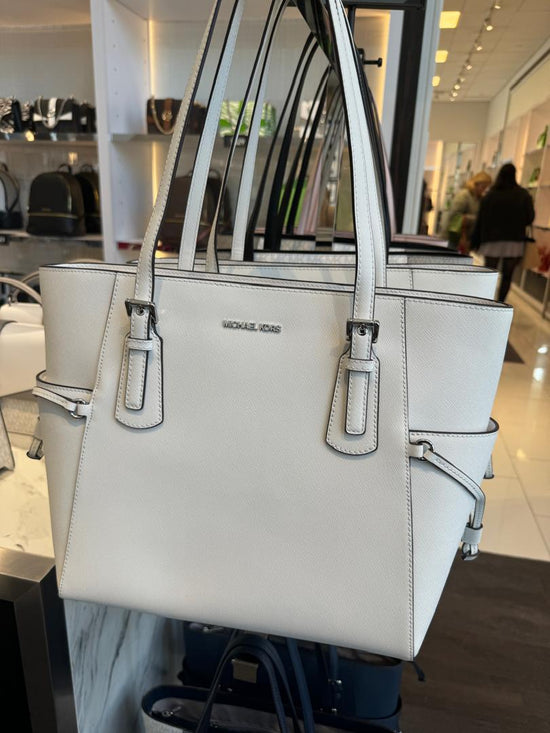 Michael Kors Voyager Large Saffiano Leather Tote Bag In Optic White (Pre-Order)