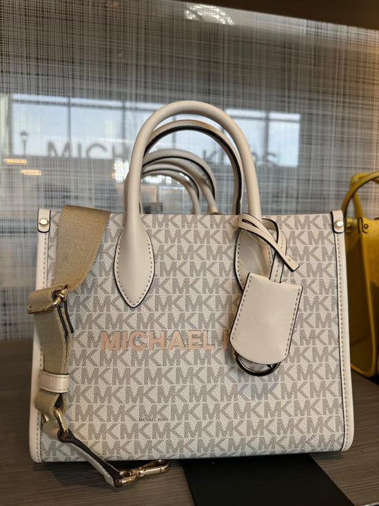 Michael Kors Mirella Small Signature Logo Tote In Lt Cream (Pre-Order)