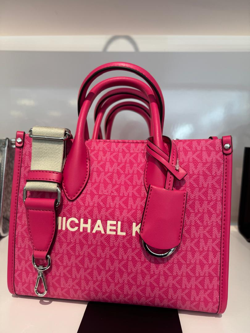 Michael Kors Mirella Small Signature Logo Tote In Draginfruit (Pre-Order)