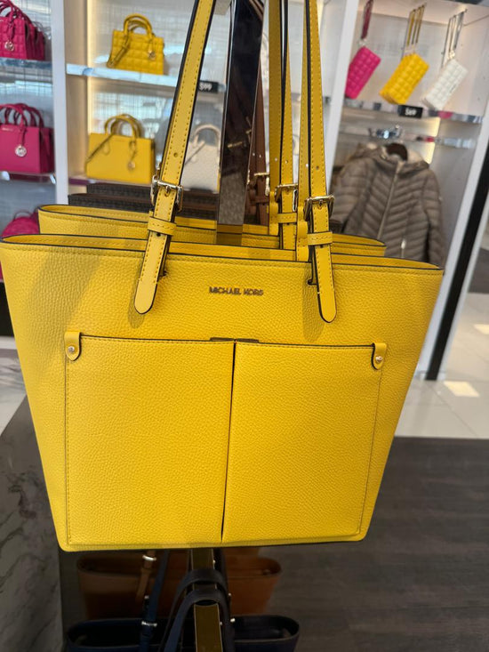 Michael Kors Medium Double Pocket Tote In Daisy Yellow (Pre-Order)