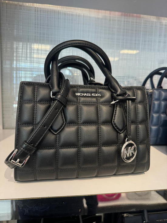 Michael Kors Sheila Small Quilted Satchel In Black (Pre-Order)