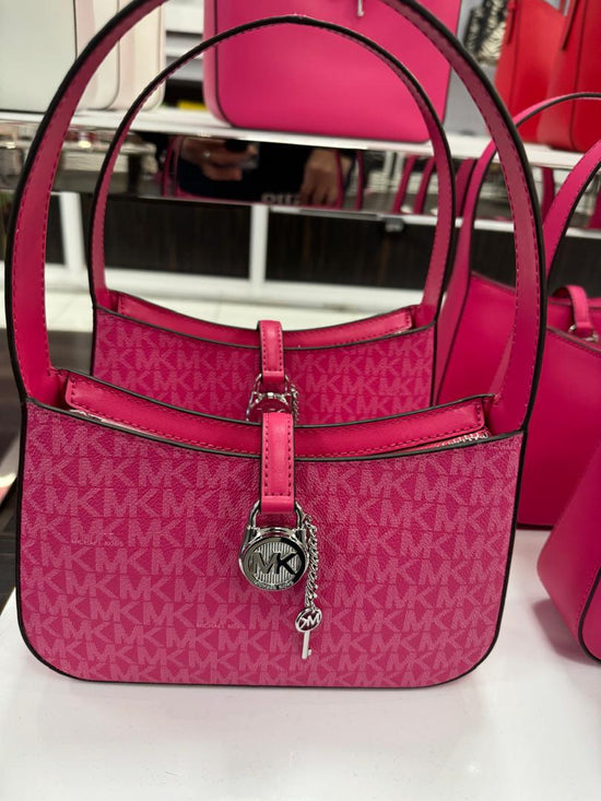 Michael Kors Lyra Extra-Small Signature Logo Crossbody Bag In Dragonfruit (Pre-Order)