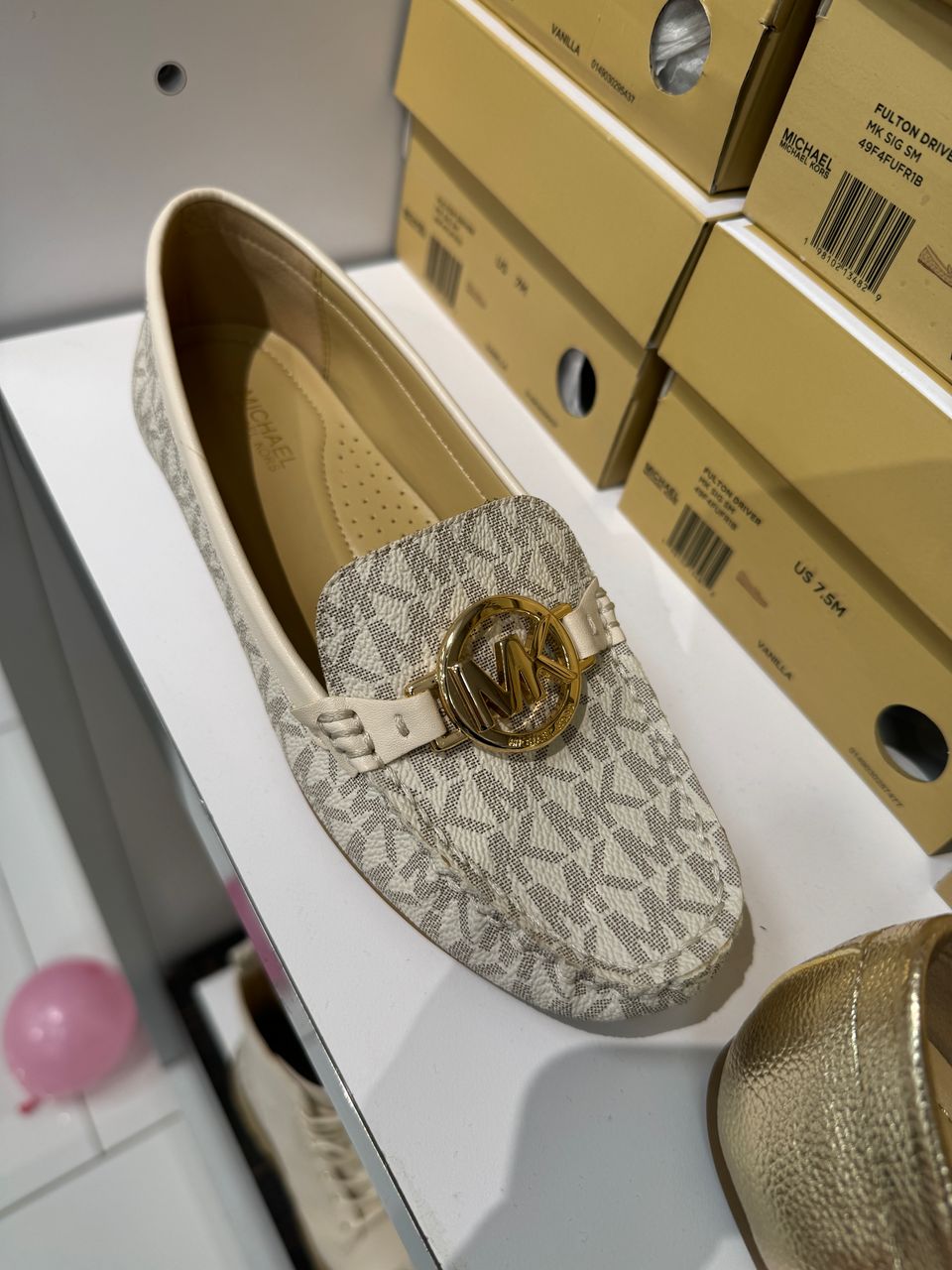 Michael Kors Fulton Signature Logo Moccasin In Vanilla (Pre-Order)