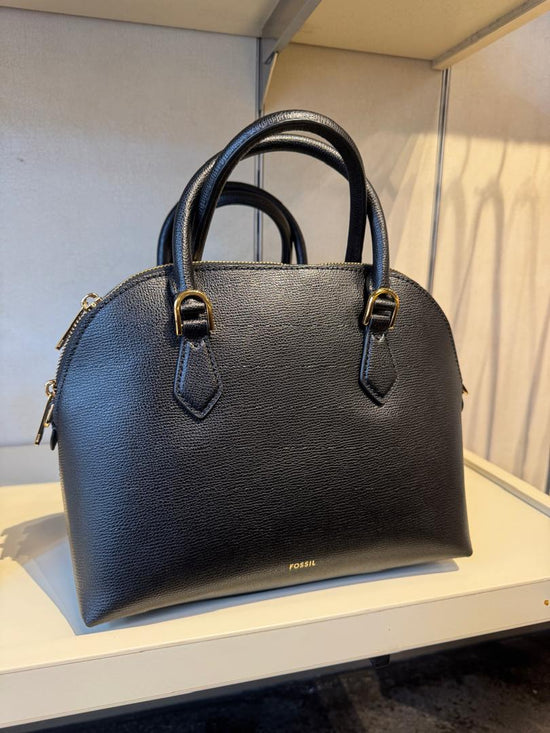 Fossil Bri Dome Satchel In Black (Pre-Order)