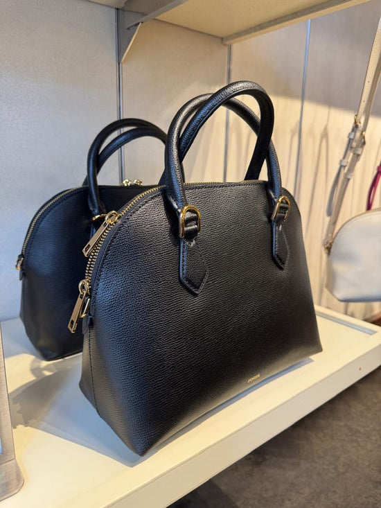 Fossil Bri Dome Satchel In Black (Pre-Order)