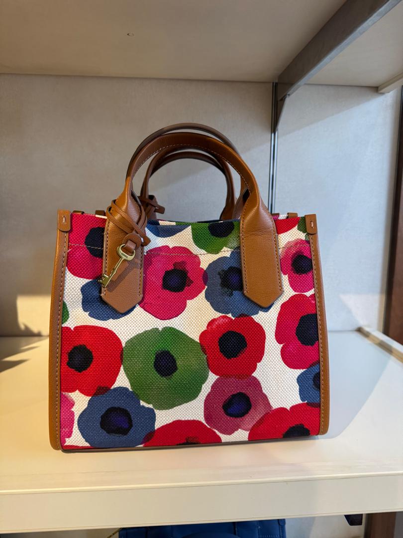 Fossil Kyler Small Tote In Floral Multi (Pre-Order)