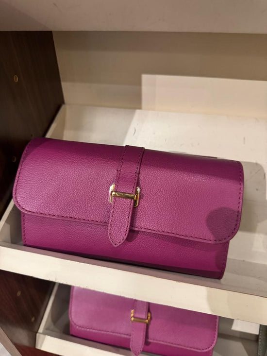 Fossil Emery Wallet Crossbody In Pink Sapphire (Pre-Order)