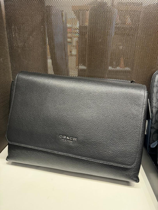 Coach Men Caleb Messenger Bag In Gunmetal Black (Pre-Order)